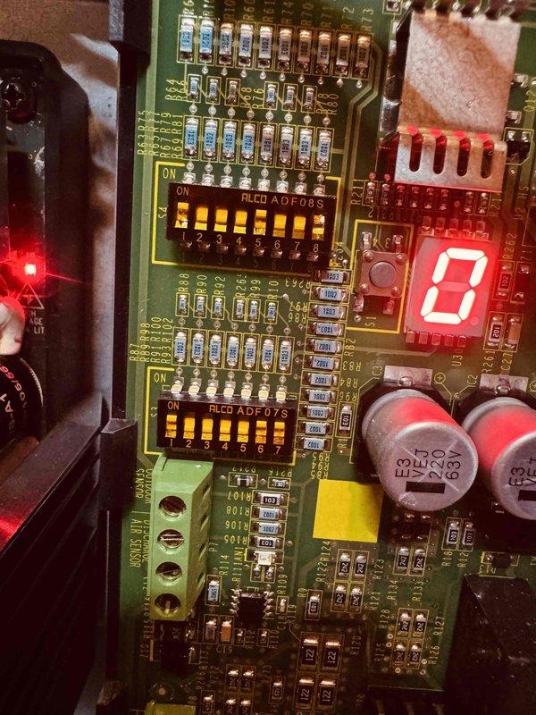 Completed annual AC tune-up on 12-year-old system. Performed diagnostic testing of control board with illuminated display showing proper operation, verified system voltage readings at 748VAC using digital multimeter, and installed complimentary carbon monoxide detector for customer safety.