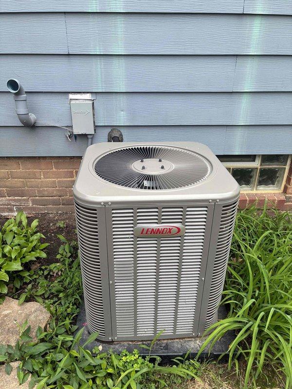 Completed annual MVP cooling maintenance visit on 1-year-old Lennox residential air conditioning system. Performed comprehensive system inspection of outdoor condensing unit, verified proper operation of fan assembly and compressor, and checked refrigerant levels. Inspected and replaced heavily soiled AprilAire whole-home air filtration system that showed significant dust and debris accumulation. Confirmed all electrical connections secure, verified proper airflow through condenser coils, and ensured system operating within manufacturer specifications. Unit returned to normal cooling operation with improved indoor air quality following filter replacement.