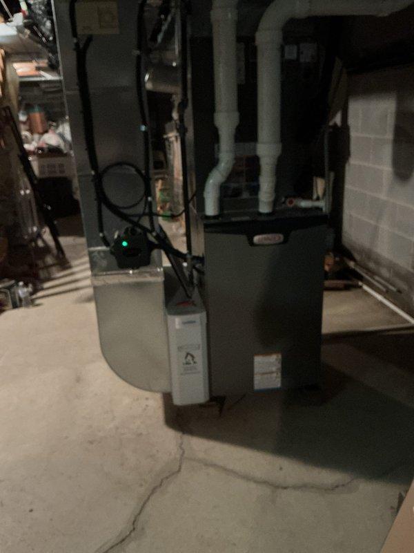 Completed annual AC tune-up on Lennox outdoor condenser unit and indoor air handler system. Performed standard maintenance procedures including inspection of all electrical connections, refrigerant level verification, condensate drain check, and filter assessment. Both indoor and outdoor units found to be operating within normal parameters with no immediate service needs identified.