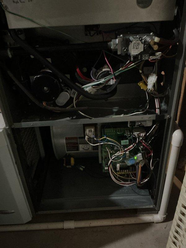Completed MVP cooling maintenance visit on residential HVAC system. Performed comprehensive inspection of outdoor condenser unit and indoor furnace components, verified proper operation of blower motor assembly, electrical connections, and control modules. Replaced furnace air filter as requested to maintain optimal system efficiency and airflow.