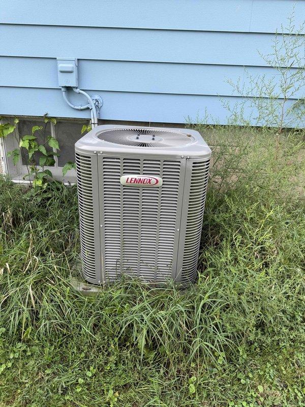 Completed comprehensive AC tune-up and maintenance on a six-year-old Lennox condensing unit. Performed standard preventative maintenance procedures including inspection of evaporator coil assembly, verification of electrical connections and conduit integrity, and assessment of outdoor unit condition. All system components were found to be operating within normal parameters, with equipment showing appropriate service condition for age. Unit remains under MVP coverage through 2026.