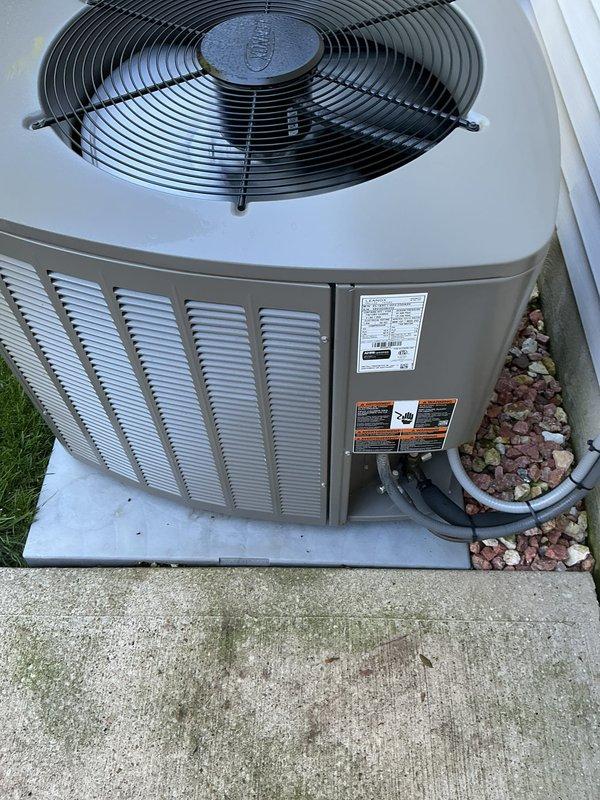 Completed MVP cooling maintenance visit on 2-year-old system with condenser unit located outdoors and air handler in attic. Performed comprehensive inspection of outdoor condenser unit including fan operation, refrigerant line connections, and electrical components. Inspected electrical panel wiring, terminal connections, and control circuits to ensure proper system operation and safety compliance.