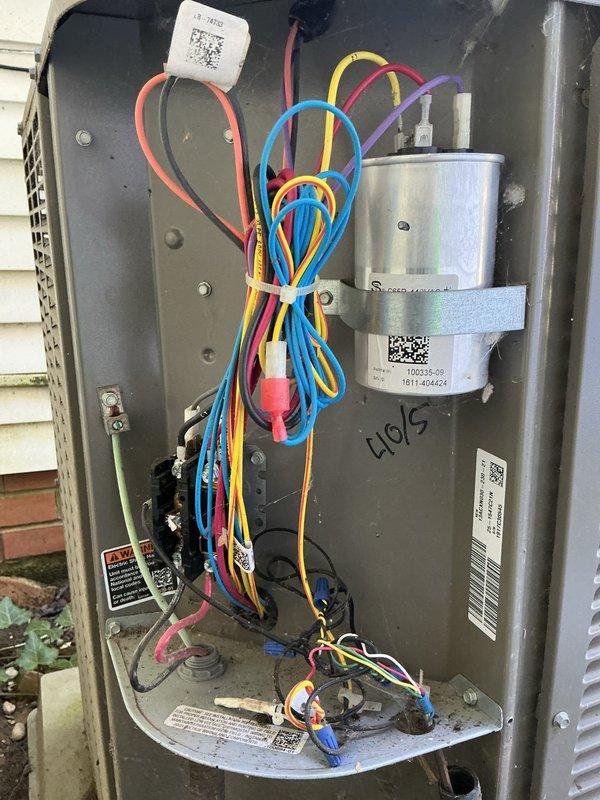 Completed comprehensive seasonal tune-up on 7-year-old residential air conditioning system. Performed full system inspection including visual examination of electrical components, capacitor integrity check, and temperature differential measurements using calibrated digital instrumentation, which confirmed system operating at 72°F at time of service. All wiring connections, capacitor, and internal components found in good working condition with no immediate service needs identified.