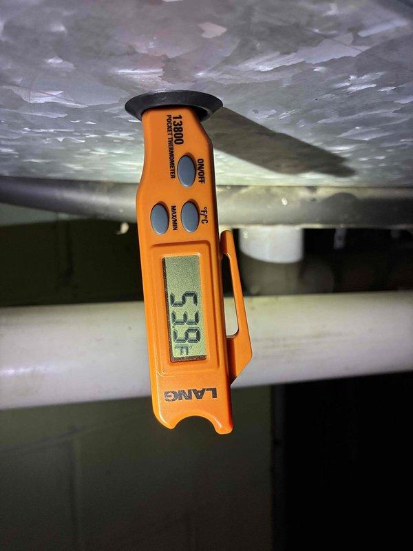 Performed comprehensive AC tune-up and maintenance inspection on Lennox outdoor condensing unit for MVP contract member. Conducted system diagnostics including temperature readings at supply registers measuring 53.3°F, verified proper airflow, inspected condenser coils and fan operation, checked refrigerant levels, and confirmed all electrical connections were secure. Unit operating within normal parameters with no issues identified; routine maintenance completed successfully.