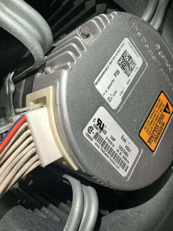 Completed MVP cooling maintenance visit on 10-year-old system. Performed comprehensive inspection of outdoor condenser unit and blower motor assembly, verified proper operation of programmable ECM motor, checked electrical connections and controls, and documented equipment condition with photos. All components found operating within normal parameters.