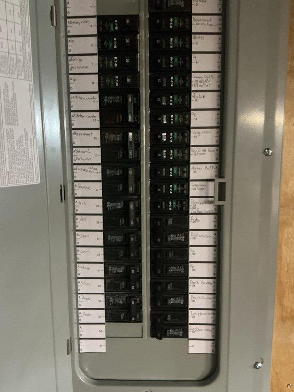 Completed warranty work by replacing standard circuit breakers with AFCI (Arc Fault Circuit Interrupter) breakers in the main electrical panel. Upgraded multiple circuits throughout the residence to meet current electrical code requirements for enhanced arc fault protection. All replacement breakers were installed, tested for proper operation, and panel directory was verified for accuracy.