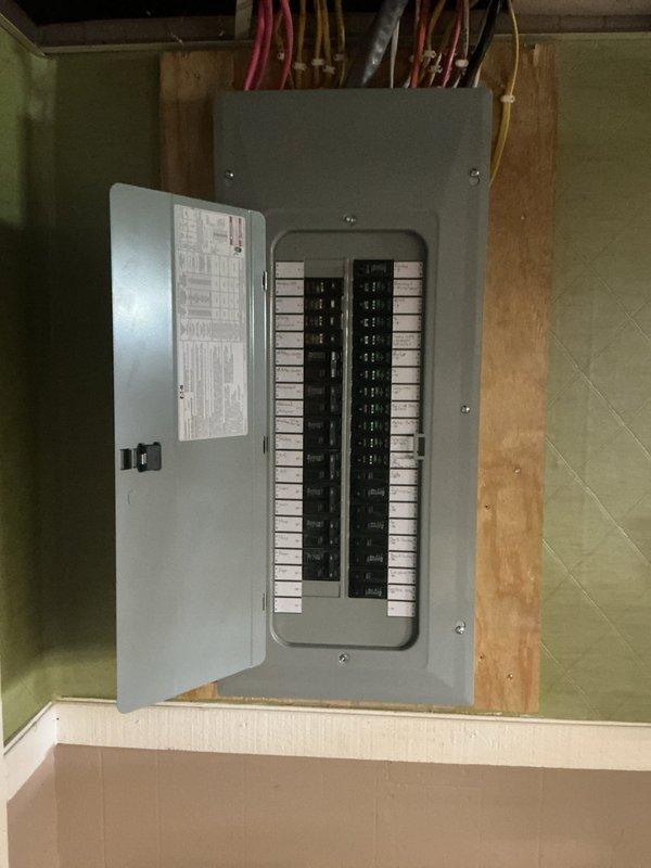 Completed warranty work by replacing standard circuit breakers with AFCI (Arc Fault Circuit Interrupter) breakers in the main electrical panel. Upgraded multiple circuits throughout the residence to meet current electrical code requirements for enhanced arc fault protection. All replacement breakers were installed, tested for proper operation, and panel directory was verified for accuracy.