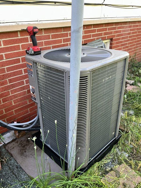 Completed MVP recurring cooling maintenance visit on residential air conditioning condenser unit. Performed standard system inspection, cleaned exterior components, verified proper operation of all mechanical systems, and documented equipment condition with photographs. Unit is operating within normal parameters and ready for continued service.