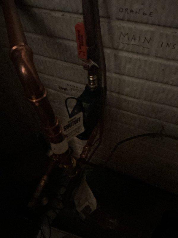 Installed 8/830-KS unit in basement utility space with copper piping connections. Configured plumbing connections including U-bend trap assembly and associated fittings to integrate new equipment with existing water line system. Unit is currently set up for temporary power via extension cord per customer request, with permanent electrical outlet to be installed at later date. All copper pipe connections completed and system pressure-tested for proper operation.