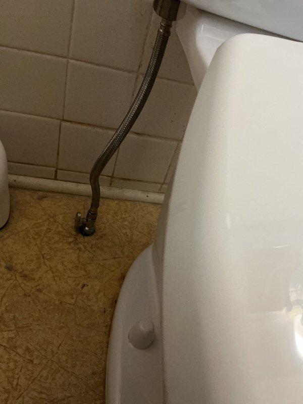 Removed existing toilet and installed new American Standard Cadet toilet in residential bathroom. Connected water supply line using braided metal flex hose with brass fittings to wall connection. Secured toilet to subfloor, tested flush mechanism and water supply valve for proper operation, and verified all connections were leak-free upon completion.