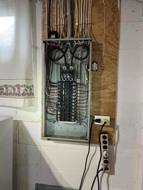 Replaced defective circuit breaker in main electrical panel located in basement. Panel inspection confirmed all breakers properly seated, labeled, and functioning correctly upon completion.