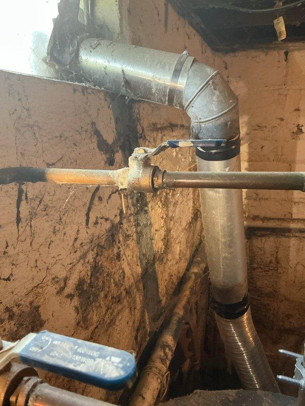 Conducted free estimate for replacement of existing 40-gallon Whirlpool electric water heater located in basement utility area. Assessed current installation including copper supply piping, electrical connections, and plumbing configuration extending from top of unit. Identified additional issue with non-functioning interior water shut-off valve requiring repair or replacement to enable proper isolation of water supply during future service work. Documented existing conditions including water heater placement, surrounding mechanical systems, HVAC ductwork proximity, and basement environment for accurate proposal preparation.
