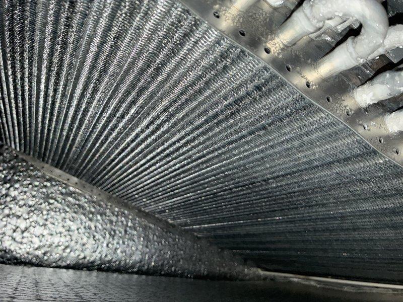 Completed MVP cooling maintenance visit on one-year-old system. Performed comprehensive inspection of outdoor condensing unit, verifying all electrical connections, capacitor operation, and contactor functionality. Inspected indoor evaporator coil and found unit operating with proper condensation on refrigerant lines and ductwork, indicating adequate cooling performance. All components operating within normal parameters with no deficiencies noted.