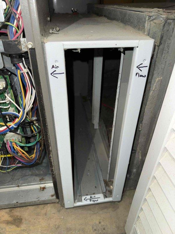 Completed preventive maintenance cooling visit on 8-year-old Lennox air conditioning system. Performed comprehensive inspection of outdoor condenser unit and indoor air handler, verified proper airflow direction through system components, documented equipment condition with photographic records. Unit operating within normal parameters, all safety controls functioning properly.