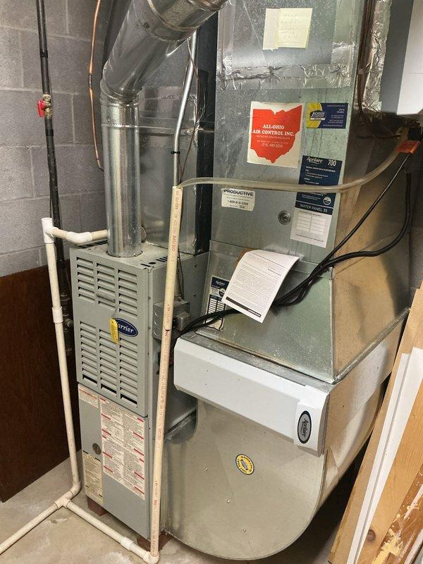 Completed routine MVP cooling maintenance visit on 19-year-old HVAC system. Inspected furnace, air handler, and outdoor condensing unit, verifying proper operation of all components. Examined ductwork connections, refrigerant lines, and electrical connections; confirmed system operating within normal parameters with no immediate service needs identified.