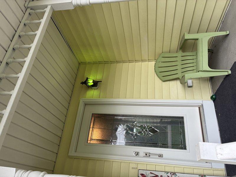 Responded to service call for exterior pole light replacement at residential property. Upon arrival, assessed existing exterior lighting fixtures including wall-mounted units on both the main building exterior and covered front porch area. Removed and replaced defective exterior pole light fixture with new unit. Verified proper electrical connections, tested operation of replacement fixture, and confirmed adequate illumination. All work completed in accordance with electrical code requirements for exterior lighting installations.