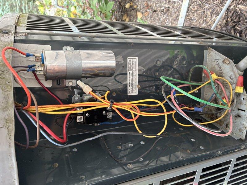 Completed scheduled MVP cooling maintenance visit on 5-year-old HVAC system. Performed load match verification on both indoor and outdoor units to confirm proper refrigerant charge and system operation. Inspected control board, wiring connections, and all electrical components inside air handler cabinet. Verified capacitor condition and all wire terminations at contactor assembly. Checked blower motor operation and confirmed all safety controls functioning properly. System operating within manufacturer specifications with no issues identified.