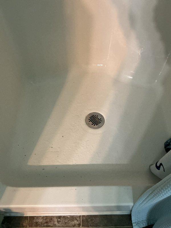 Successfully replaced the shower strainer in the first-level bathroom as quoted. Accessed the drain assembly from below through the ceiling space, removed the existing strainer, and installed the new chrome drain cover with proper sealing to ensure watertight operation. The shower stall and drain are now fully functional with no leaks detected upon completion.