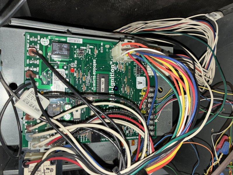 Completed comprehensive heating and cooling system tune-up and inspection for 16-year-old HVAC system at recently purchased residence. Performed thorough inspection of furnace control board, verified all electrical connections and wiring harness integrity, and documented heavily soiled air filter requiring replacement due to significant dust and debris accumulation. All systems tested and confirmed operational with no immediate service concerns identified.