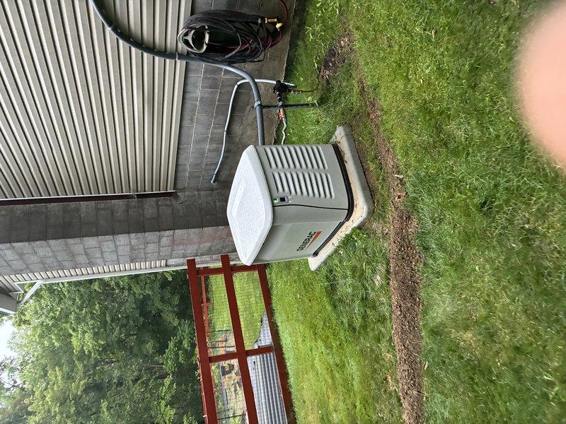 Completed follow-up service on residential standby generator installation. Performed operational walkthrough and testing procedures following propane tank delivery and connection. Replaced defective grounding rod with warranty replacement stock to ensure proper electrical grounding and code compliance.