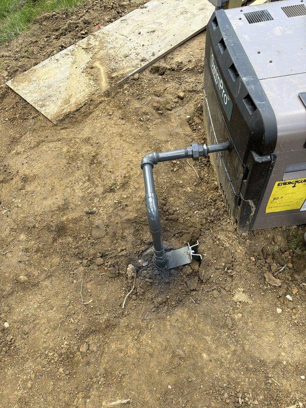 Installed new gas line from residential gas meter to pool heater, requiring trenching across yard to route piping underground. Coordinated equipment rental for trenching work and completed underground pipe installation with proper burial depth and code-compliant connections. Gas meter assembly was configured with appropriate shutoff valves and regulatory devices, and final connections were made to pool heater equipment with metallic conduit protection at termination point.
