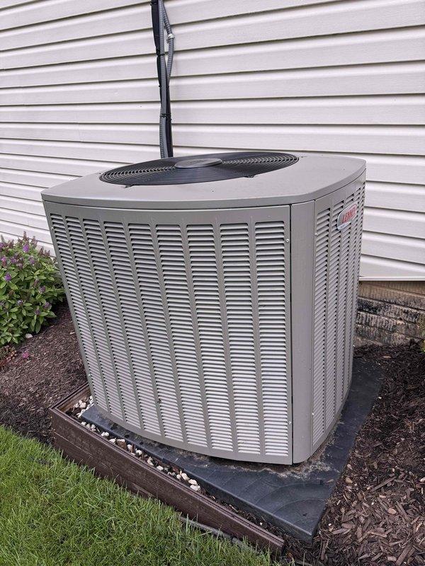 Completed scheduled cooling system maintenance visit. Performed comprehensive inspection of outdoor condenser unit, verifying proper operation of compressor, fan motor, and electrical connections. Inspected blower wheel assembly, confirmed blade condition and airflow capacity. Unit operating within normal parameters with no deficiencies noted.