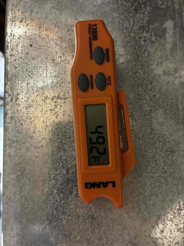 Performed routine maintenance on a 10-year-old ground-level cooling system. Conducted electrical diagnostics using a digital multimeter to test the capacitor and verify proper voltage readings, ensuring all electrical components were functioning within manufacturer specifications. Temperature measurements were taken to confirm system performance and cooling efficiency met operational standards.