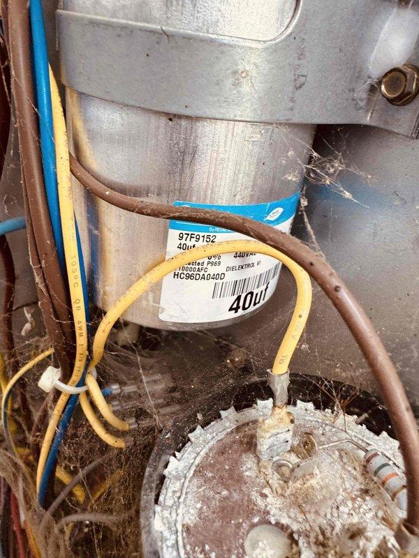 Responded to water leak at furnace with water accumulation on floor and intermittent vibrating/shaking noises. Upon inspection, identified malfunctioning condensate pump as source of noise and water overflow. Inspected gas valve assemblies, electrical connections, and capacitor (440VAC, 40uf) to ensure proper system operation. Addressed condensate pump issue to resolve water leakage and eliminate vibration noise from 15-year-old furnace system.
