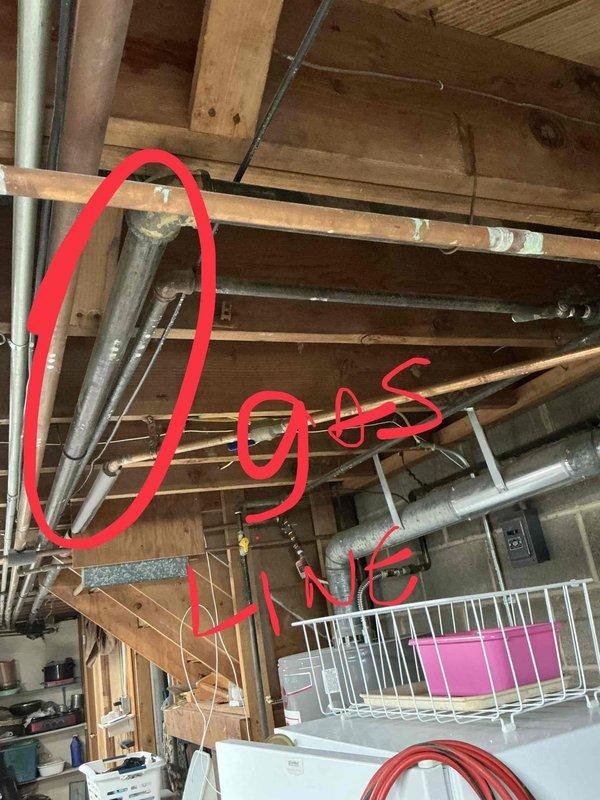 Conducted on-site evaluation for generator replacement at residential property. Existing generator requires replacement, with home already equipped with proper transfer switch and electrical infrastructure for generator operation. Assessed electrical panels, circuit breaker configuration, and existing wiring to confirm compatibility with new generator installation. Documented current electrical setup including main service panels and transfer switch arrangement. Identified gas line routing in basement ceiling area for coordination with generator fuel supply requirements. Photographed existing electrical panel configuration and utility infrastructure to support accurate estimate preparation for complete generator replacement.