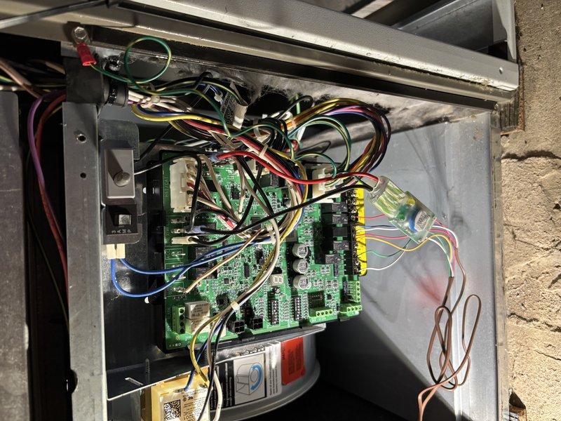 Diagnosed failed ECM blower motor and control board in Lennox HVAC system. Completed parts order form for ECM module, blower motor, and circuit board from manufacturer. Installed two Zap Pro surge protectors and one VZ Pro surge protector from truck stock to provide electrical protection for the system. Replaced all failed components upon parts arrival, reconnected electrical wiring to motor assembly and control boards, and restored full system operation.