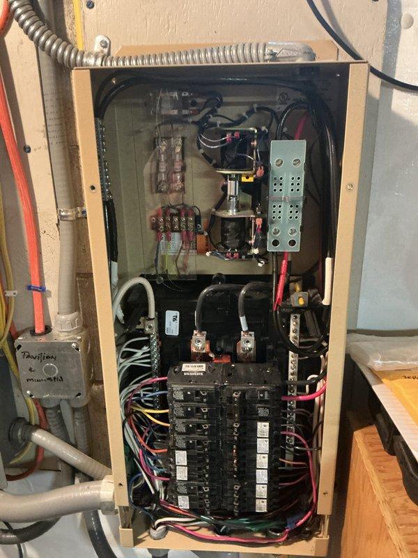 Replaced existing 18kW standby generator utilizing the current transfer switch to minimize system modifications. Installed new generator pad, ran 30 feet of generator wire, and connected 5 feet of gas line to fuel supply. Verified all electrical connections within the transfer switch panel, confirmed proper circuit breaker integration, and tested contactor operation to ensure seamless automatic transfer functionality during power outages.