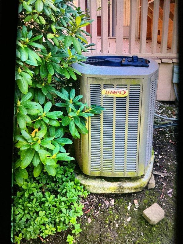 Completed comprehensive tune-up on 7-year-old Lennox air conditioning system. Performed standard maintenance procedures including inspection of indoor air handler components, condensate drain pan, refrigerant lines, and outdoor condenser unit. Supplied and installed Aprilaire 413 filter from stock to restore proper airflow and filtration.