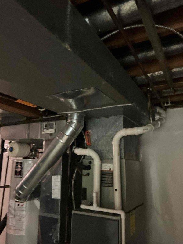 Completed MVP cooling maintenance visit on 16-year-old HVAC system. Performed comprehensive inspection of furnace, air handler, and associated ductwork in basement mechanical room. Verified proper operation of all components, checked condensate drain lines, and documented equipment condition with photos. System operating within normal parameters.