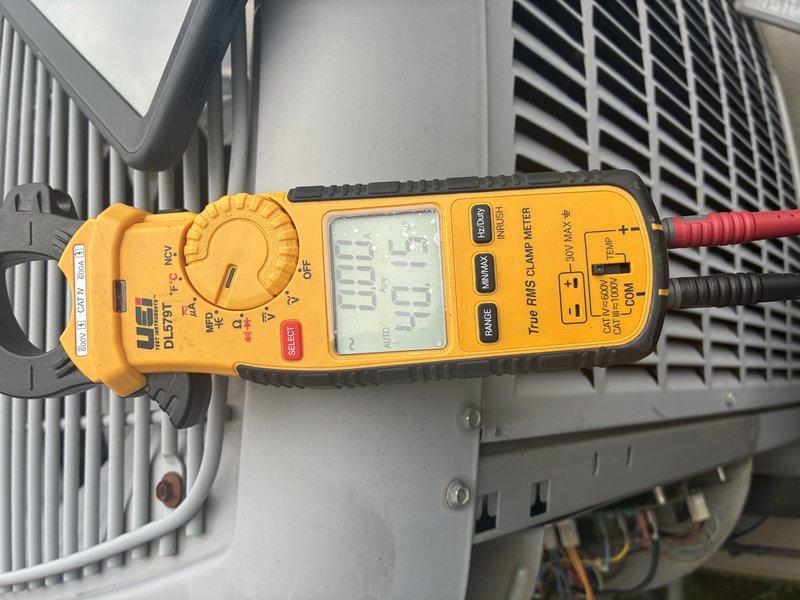 Completed MVP recurring cooling maintenance visit. Performed system diagnostics using digital multimeter to verify electrical readings and component operation. Inspected condenser coils and tested fuse block assembly, which showed signs of oxidation on brass terminals from outdoor exposure.