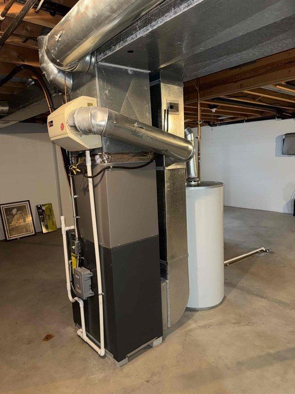 Completed MVP recurring cooling maintenance visit on residential HVAC system. Performed comprehensive inspection of furnace unit, ductwork connections, and heat exchanger components. All equipment operating within normal parameters, with evaporator coil and blower assembly showing proper airflow and no significant debris accumulation requiring immediate attention.