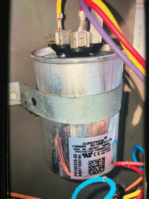 Completed preventive maintenance inspection and identified multiple service needs for upcoming heating season. Outdoor unit capacitor tested low within tolerance range and requires replacement to prevent premature failure and loss of cooling capacity. Air filter and humidifier water panel are due for seasonal replacement. Recommended chemical cleaning of evaporator coil, condenser coil, and blower wheel to remove debris and bacterial growth, improve indoor air quality, and restore system efficiency per manufacturer guidelines. Tested contactor and confirmed proper operation within specifications. Advised installation of compressor start assist kit to reduce electrical demand during compressor startup, improve system efficiency, and extend compressor service life. Parts ordered and staged for installation at supply house under purchase order for scheduled service appointment.