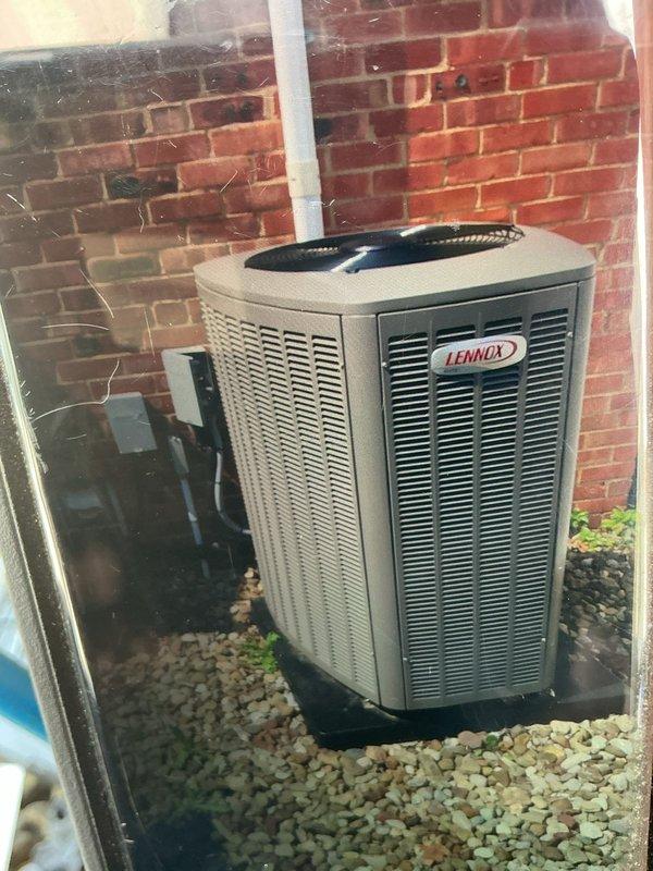 Responded to service call for 1-year-old Lennox air conditioning system displaying error code 413, indicating a high-pressure switch lockout on the outdoor unit. Upon arrival, diagnosed that the system had shut down due to refrigerant pressure exceeding safe operating limits. Customer had been attempting to reset the system by manually flipping the switch at the condenser unit. Performed system evaluation and reset high-pressure switch to restore normal operation.