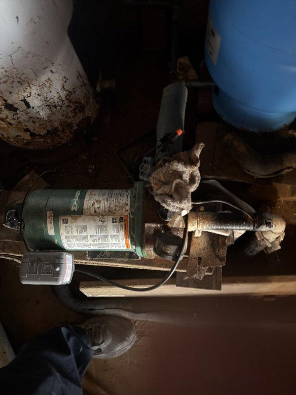 # Plumbing Service - Valve

Responded to service call for well pump running continuously. Upon inspection, found aging well pump system with corroded components and deteriorated connections in basement utility area. Diagnosed faulty pressure switch and failing check valve causing pump to cycle without shutting off. Replaced malfunctioning pressure switch, installed new check valve, and adjusted pressure settings to manufacturer specifications. Tested system operation to confirm pump cycles properly and maintains correct pressure range. System now functioning normally with proper on/off cycling.