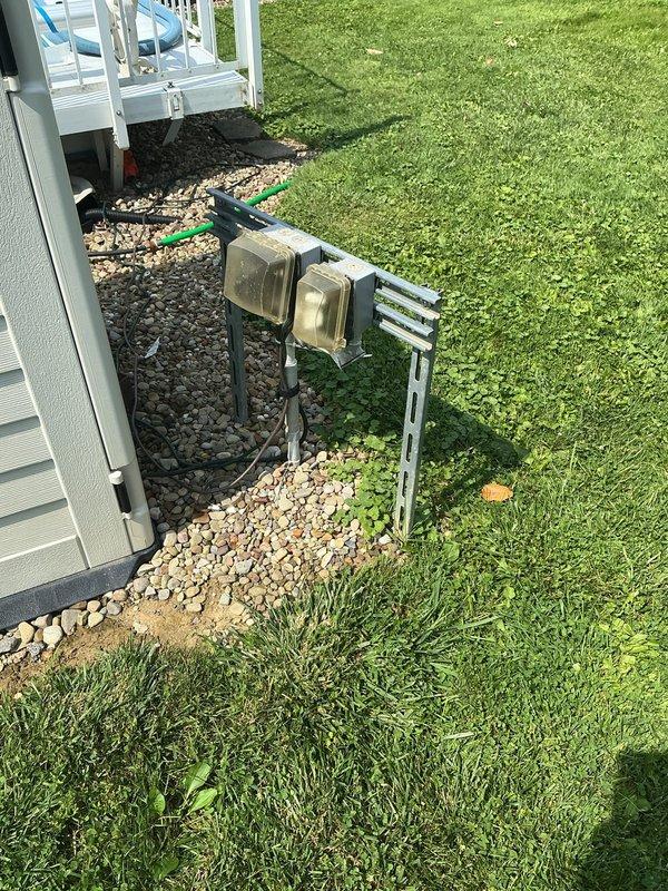 Responded to customer request for pool heater circuit installation at secondary electrical service located on exterior pole. Assessed existing outdoor electrical panel and conduit infrastructure running from pole-mounted service to residence. Provided estimate for dedicated circuit installation to accommodate pool heater load requirements at the remote service location.