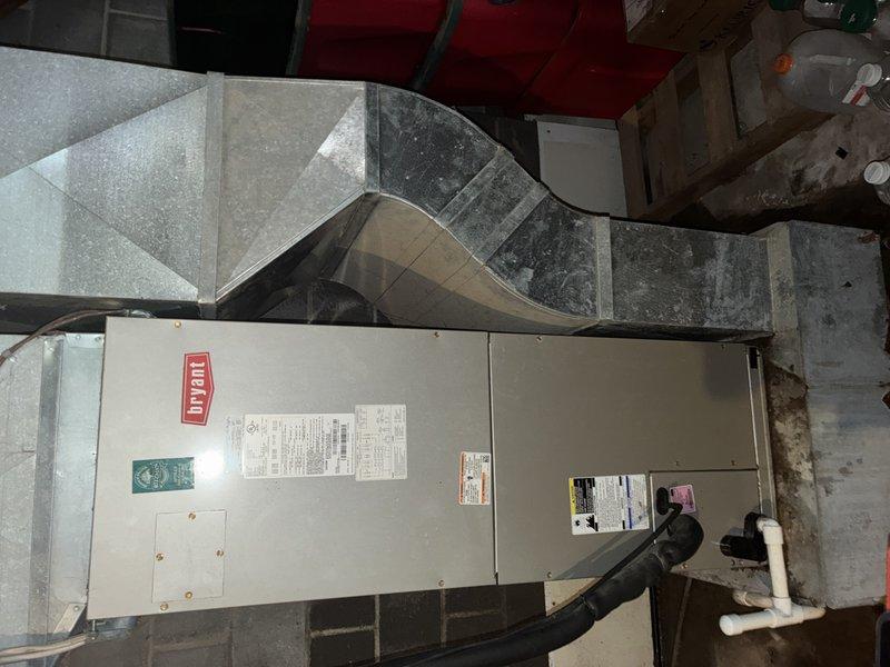 Responded to no cooling complaint on 9-year-old central air conditioning system. Upon arrival, confirmed outside condenser unit fan was operational but no cool air was being delivered through supply vents. System was shut down to prevent further complications. Conducted diagnostic inspection and identified failed blower wheel as root cause of airflow failure. Accessed indoor air handler unit located in basement, removed defective blower wheel assembly, and installed replacement component. Verified proper operation of blower motor and wheel rotation. System restored to full functionality with adequate airflow through all supply registers and normal cooling operation confirmed.