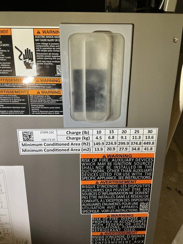 Installed dedicated electrical circuit for air handler unit with appropriate circuit breaker and wiring connections. Completed pre-wire installation with all connections properly terminated at electrical panel and equipment location, ensuring compliance with electrical codes and manufacturer specifications.