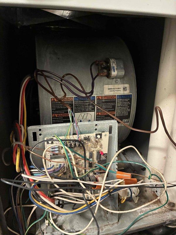 Completed preventative maintenance tune-up on 9-year-old gas furnace system. Performed comprehensive inspection of heating unit, including examination of control board, electrical connections, and safety systems. All components found to be operating within normal parameters, with wiring and control systems functioning properly.