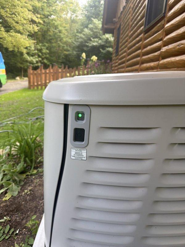 Responded to E1100 fault code indicating an overcrank condition on residential Generac backup generator. Inspected gas valve assembly and fuel delivery system, verified proper operation of electromagnetic coils and connections. Cycled generator under no-load conditions to confirm system returned to normal operation after fault reset.