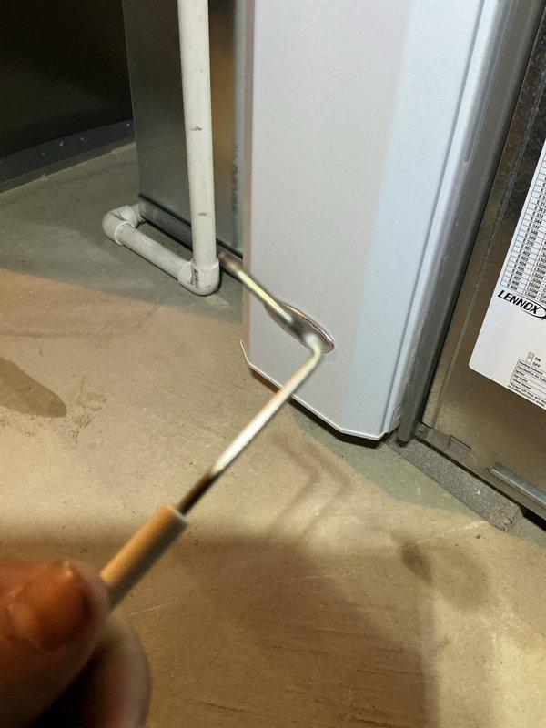 Completed comprehensive MVP furnace maintenance on residential heating system. Performed standard inspection procedures, verified proper operation of all components, and checked condensate drainage lines and PVC routing for proper function. Unit found to be operating within normal parameters with no immediate service needs identified.