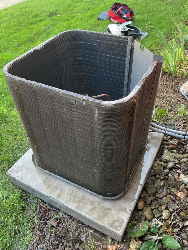Completed MVP recurring cooling maintenance visit on residential air conditioning system. Performed comprehensive inspection of outdoor condenser unit, verified proper operation of all components, checked refrigerant line insulation integrity, and confirmed unit is operating within manufacturer specifications. System found to be in good working condition with no immediate service needs identified.