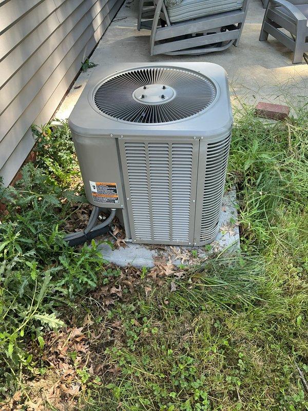 Performed routine maintenance inspection on residential air conditioning system. Accessed electrical compartment to inspect capacitor, wiring connections, and internal components. Verified proper operation of condensing unit, checked for debris accumulation around outdoor unit, and confirmed adequate airflow through condenser coils. System operating within normal parameters upon completion of maintenance visit.