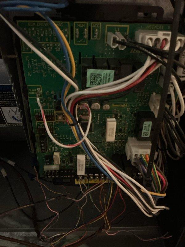 Completed MVP recurring cooling maintenance visit on 3-year-old HVAC system. Performed comprehensive inspection of air handler unit, including examination of control board and electrical connections. Accessed and evaluated air filter, which showed significant dust accumulation and discoloration indicating normal usage since last service interval. Inspected wiring harnesses, terminal connections, and circuit board components for proper operation and secure connections. All system components verified to be functioning within normal parameters for unit age and service history.