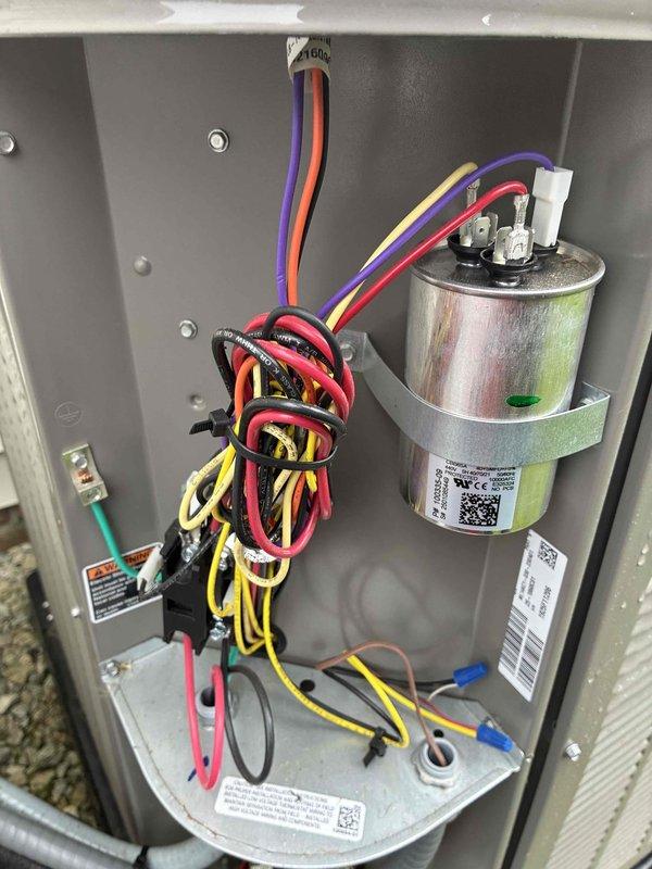 # HVAC Maintenance - Cooling

Performed annual preventive maintenance on 1-year-old Lennox air conditioning system. Completed comprehensive inspection of indoor air handler unit including electrical components, capacitor testing, and control board verification. All electrical connections were secure with proper wire management observed. System capacitor tested within manufacturer specifications. Inspected condensate drainage system with PVC piping confirmed clear and functioning properly. Unit operating efficiently with no deficiencies noted. Service completed to accommodate customer's scheduling requirements.