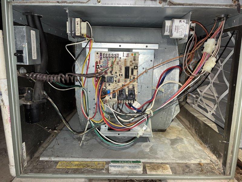 Completed MVP recurring cooling maintenance visit on 16-year-old HVAC system. Inspected electrical control panel, circuit board components, contactors, relays, and wiring connections; all found operational with normal wear for unit age. Verified Aprilaire humidistat functionality and settings. System tested and confirmed operating within normal parameters.