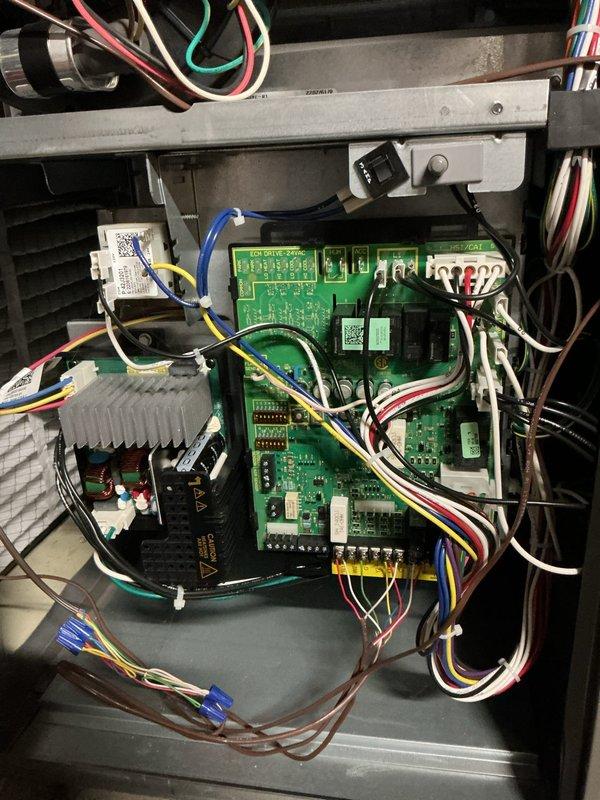 Completed comprehensive MVP AC maintenance on residential cooling system. Performed detailed inspection of outdoor condensing unit, including examination of electrical control boards, relay systems, and wiring connections. Verified proper operation of all electronic components, checked refrigerant line connections, and ensured unit cabinet and fan grille assembly were secure and functioning correctly.